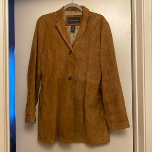 Vintage Banana Republic Tan Suede Jacket large